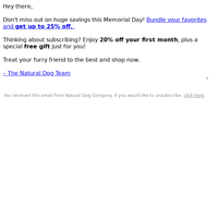 Natural Dog Company  email thumbnail