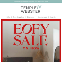 Temple & Webster email thumbnail