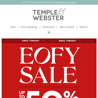 Temple & Webster email thumbnail