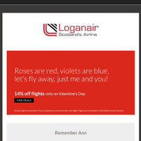 Loganair email thumbnail