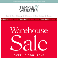 Temple & Webster email thumbnail