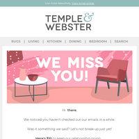 Temple & Webster email thumbnail