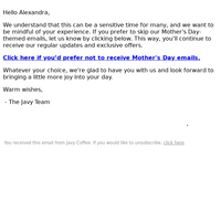 Javy Coffee email thumbnail