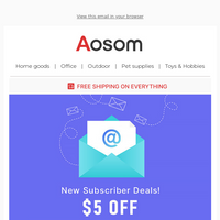 Aosom email thumbnail