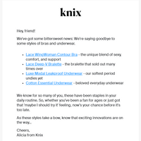 Knixwear Canada email thumbnail