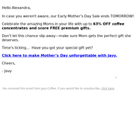 Javy Coffee email thumbnail