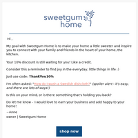 Sweetgum Home email thumbnail