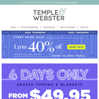 Temple & Webster email thumbnail