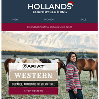 Hollands Country Clothing email thumbnail