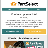 PartSelect.com email thumbnail