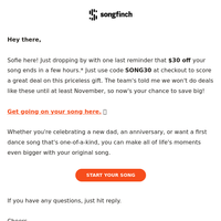 Songfinch email thumbnail