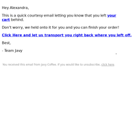 Javy Coffee email thumbnail