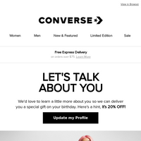 Converse Australia email thumbnail