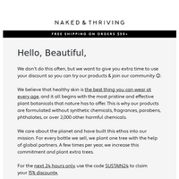 naked + thriving email thumbnail