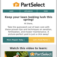 PartSelect.com email thumbnail