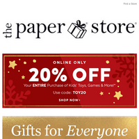 The Paper Store email thumbnail