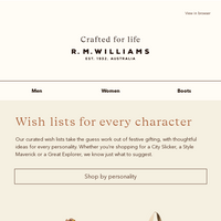 R.M.Williams Australia email thumbnail