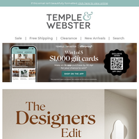 Temple & Webster email thumbnail