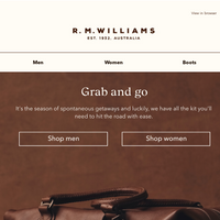 R.M.Williams Australia email thumbnail